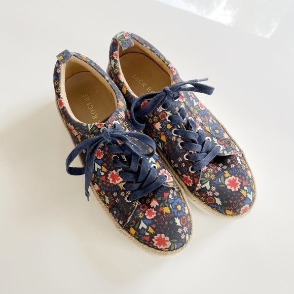 Jack Rogers Mia Floral Platform Sneakers - 8.5 - Picture 5 of 8